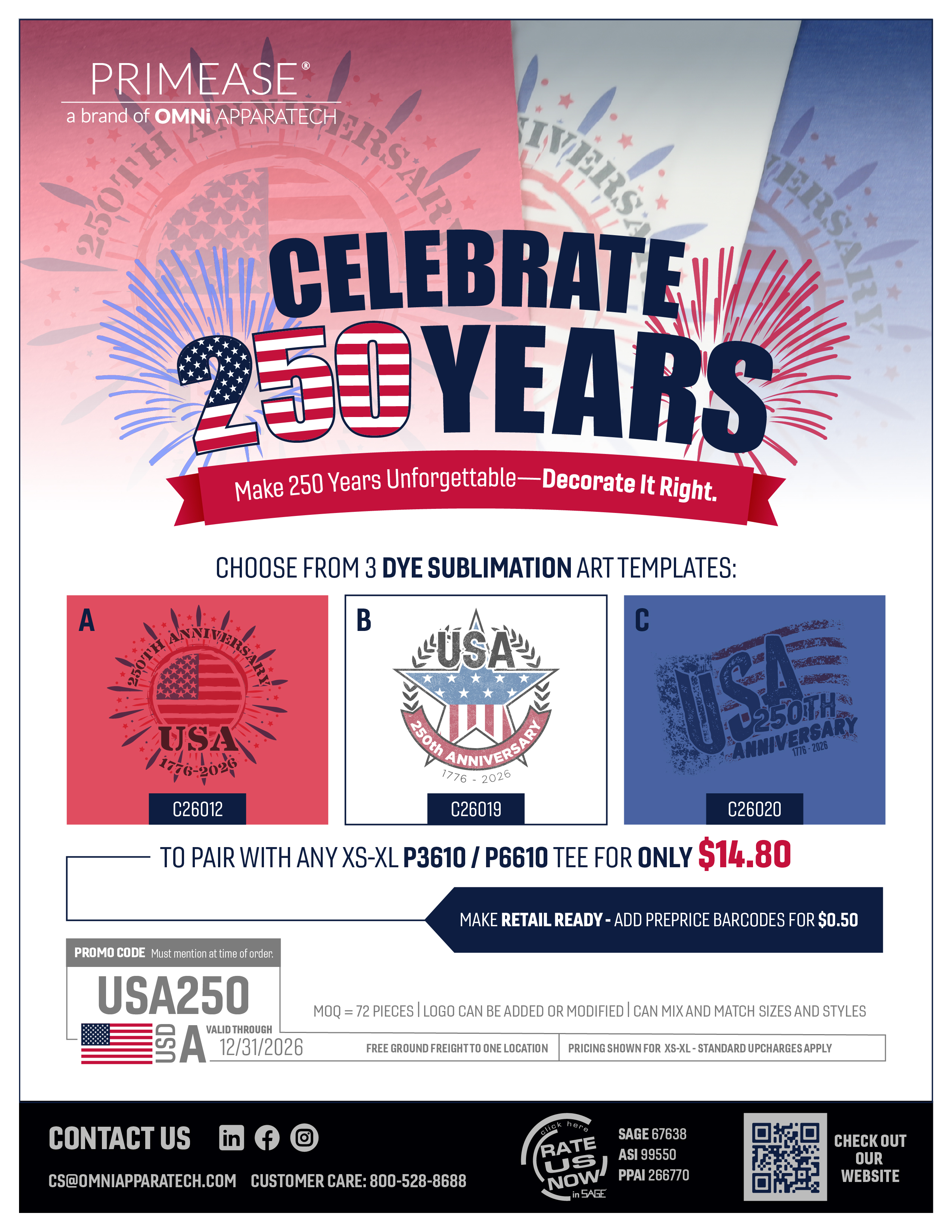 USA 250th Anniversary Tees