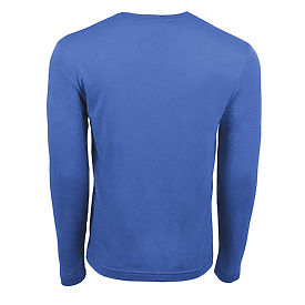 Next Level Men's Triblend Long-Sleeve Crew Neck T-Shirt - Vintage Royal, Soft Lightweight Jersey - View #8