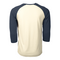 PRIMEASE BASEBALL TEE OATMEAL / NAVY HEATHER BACK