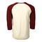 PRIMEASE BASEBALL TEE OATMEAL / BLACK CHERRY HEATHER BACK