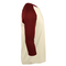 PRIMEASE BASEBALL TEE OATMEAL / BLACK CHERRY HEATHER SIDE