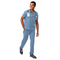 SENTRY MENS SCRUB HEMMED PANTS VISTA BLUE