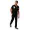 SENTRY MENS SCRUB HEMMED PANTS BLACK