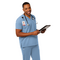 PIONEER MENS SCRUB TOP VISTA BLUE