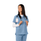 HARMONY LADIES SCRUB TOP VISTA BLUE