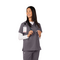 HARMONY LADIES SCRUB TOP SMOKE