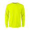 BARBADOS MENS LS POPCORN TEE HI-VIS GREEN FRONT