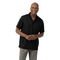 ELM SYNTREL M SELF STRIPE POLO BLACK