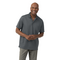 ELM SYNTREL M SELF STRIPE POLO CHARCOAL