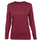 CHICAGO LADIES LS TEE CRIMSON FRONT