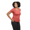 BRAZIL LADIES POPCORN TEE GRENADINE