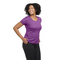 BRAZIL LADIES POPCORN TEE BLACKBERRY ICE