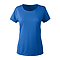 BRAZIL LADIES POPCORN TEE ROYAL BLUE FRONT