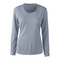 BARBADOS LADIES POPCORN LS TEE PLATINUM FRONT