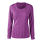BARBADOS LADIES POPCORN LS TEE BLACKBERRY ICE FRONT