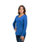 BARBADOS LADIES POPCORN LS TEE ROYAL BLUE