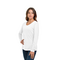 BARBADOS LADIES POPCORN LS TEE WHITE