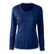 BARBADOS LADIES POPCORN LS TEE COBALT FRONT