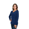 BARBADOS LADIES POPCORN LS TEE COBALT