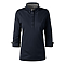 ISLINGTN LADIES STRP ACC POLO BLACK FRONT