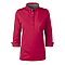 ISLINGTN LADIES STRP ACC POLO RED FRONT