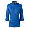 ISLINGTN LADIES STRP ACC POLO ROYAL BLUE FRONT