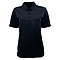 ELM SYNTREL L SELF STRIPE POLO BLACK FRONT