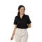ELM SYNTREL L SELF STRIPE POLO BLACK