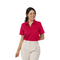 ELM SYNTREL L SELF STRIPE POLO RED